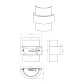 Kinkiet MIELE złoty LP-866/1W SM/GD LIGHT PRESTIGE