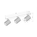 Reflektor ZESTAW REFLEKTORÓW TOKIO czarny spot LP-787/3WS BK LIGHT PRESTIGE