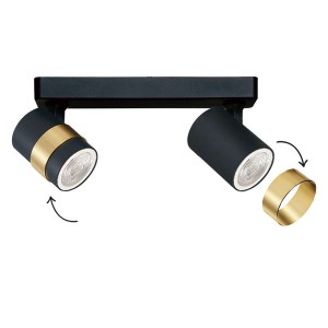 Reflektor ANILLO 2 czarny spot LP-770/2W BK LIGHT PRESTIGE