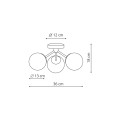 Lampa sufitowa DORADO złoty plafon LP-002/3C LIGHT PRESTIGE