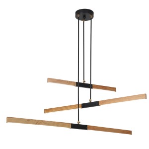 Lampa wisząca LUGANO DREWNO 3000K brązowy zwis LP-2828/3P LIGHT PRESTIGE