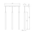 Lampa wisząca LUNGO 3 LINIA czarny zwis LP-894/3L BK LIGHT PRESTIGE