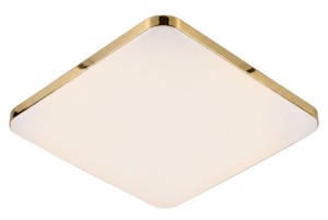 Lampa sufitowa KWADRATOWY BABILON 38 CM 4000K złoty plafon LP-335/1C M 4GD square LIGHT PRESTIGE