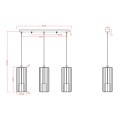 Lampa wisząca SINTRA czarny zwis LP-975/3L BK LIGHT PRESTIGE