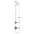 Lampa wisząca VAKU 4000K złoty zwis LP-719/2P GD LIGHT PRESTIGE