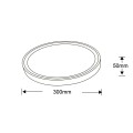 Lampa sufitowa VEGAS 30 CM 4000K biały plafon LP-550/1C S 4WH LIGHT PRESTIGE