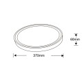 Lampa sufitowa VEGAS 40 CM 4000K biały plafon LP-550/1C M 4BK LIGHT PRESTIGE