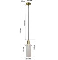 Lampa wisząca TIRANA 1 biały zwis LP-945/1P WH LIGHT PRESTIGE