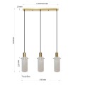 Lampa wisząca TIRANA 3 biały zwis LP-945/3L WH LIGHT PRESTIGE