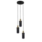 Lampa wisząca TIRANA 3 czarny zwis LP-945/3P BK LIGHT PRESTIGE