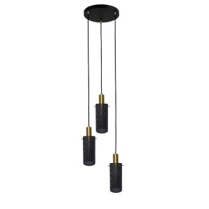 Lampa wisząca TIRANA 3 czarny zwis LP-945/3P BK LIGHT PRESTIGE