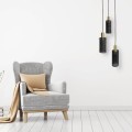 Lampa wisząca TIRANA 3 czarny zwis LP-945/3P BK LIGHT PRESTIGE