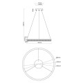 Lampa wisząca MIDWAY CRISTAL TRIANGLE - DUŻA złoty zwis LP-033/1P L GD Cr Tria LIGHT PRESTIGE