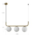 Lampa wisząca ALISA złoty zwis LP-005/3L GD LIGHT PRESTIGE