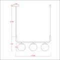 Lampa wisząca ALISA złoty zwis LP-005/3L GD LIGHT PRESTIGE