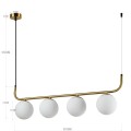 Lampa wisząca ALISA złoty zwis LP-005/4L GD LIGHT PRESTIGE