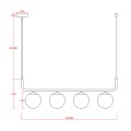 Lampa wisząca ALISA złoty zwis LP-005/4L GD LIGHT PRESTIGE