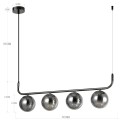 Lampa wisząca ALISA grafit zwis LP-005/4L grafit LIGHT PRESTIGE