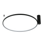 Lampa sufitowa RING L czarny plafon LP-909/1C L BK CCT LIGHT PRESTIGE