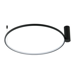 Lampa sufitowa RING L czarny plafon LP-909/1C L BK CCT LIGHT PRESTIGE