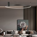 Lampa sufitowa RING L czarny plafon LP-909/1C L BK CCT LIGHT PRESTIGE