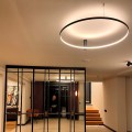 Lampa sufitowa RING L czarny plafon LP-909/1C L BK CCT LIGHT PRESTIGE
