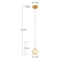 Lampa wisząca DIAMOND 1 złoty zwis LP-2202/1P GD LIGHT PRESTIGE