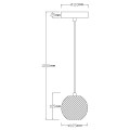 Lampa wisząca DIAMOND 1 złoty zwis LP-2202/1P GD LIGHT PRESTIGE