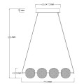 Lampa wisząca DIAMOND 4 LINIA złoty zwis LP-2202/4L GD LIGHT PRESTIGE