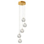 Lampa DIAMOND 5 złoty LP-2202/5P GD LIGHT PRESTIGE