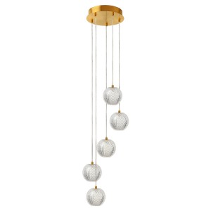 Lampa DIAMOND 5 złoty LP-2202/5P GD LIGHT PRESTIGE