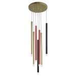Lampa wisząca LUNGO 7 KOLOR MIX złoty zwis LP-894/7P MIXED LIGHT PRESTIGE