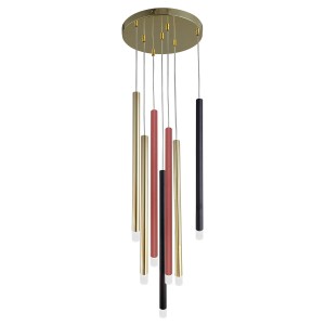Lampa wisząca LUNGO 7 KOLOR MIX złoty zwis LP-894/7P MIXED LIGHT PRESTIGE