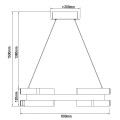 Lampa wisząca TARJA złoty zwis LP-1810/1P GD LIGHT PRESTIGE