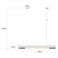 Lampa wisząca CALI M TUYA biały zwis LP-1301/1P M WH Smart LIGHT PRESTIGE