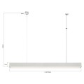 Lampa wisząca LUCI L TUYA biały zwis LP-1401/1P L WH Smart LIGHT PRESTIGE