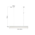 Lampa wisząca LUCI M TUYA biały zwis LP-1401/1P M WH Smart LIGHT PRESTIGE