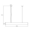 Lampa wisząca LUCI M TUYA biały zwis LP-1401/1P M WH Smart LIGHT PRESTIGE
