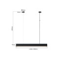 Lampa wisząca LUCI M TUYA czarny zwis LP-1401/1P M BK Smart LIGHT PRESTIGE