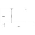 Lampa wisząca MIRA L TUYA czarny zwis LP-1201/1P L BK Smart LIGHT PRESTIGE