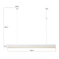 Lampa wisząca MIRA L TUYA biały zwis LP-1201/1P L WH Smart LIGHT PRESTIGE