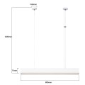 Lampa wisząca MIRA M TUYA biały zwis LP-1201/1P M WH Smart LIGHT PRESTIGE