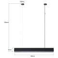 Lampa wisząca MIRA M TUYA czarny zwis LP-1201/1P M BK Smart LIGHT PRESTIGE