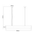 Lampa wisząca MIRA M TUYA czarny zwis LP-1201/1P M BK Smart LIGHT PRESTIGE
