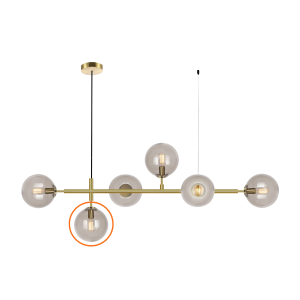 Akcesorium ZAPASOWY KLOSZ ALISA LP-005/6P transp klosz LIGHT PRESTIGE