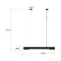 Lampa wisząca CALI M TUYA czarny zwis LP-1301/1P M BK Smart LIGHT PRESTIGE