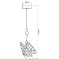 Lampa wisząca MARIPOSA 1 chrom zwis LP-1715/1P CH LIGHT PRESTIGE