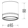 Oprawa podtynkowa KENDAL czarny oczko LP-6331/1SM R2 BK LIGHT PRESTIGE