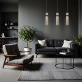 Lampa wisząca AMBIENTE GRAFITOWA transparentny zwis LP-1510/1P GR LIGHT PRESTIGE