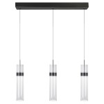 Lampa wisząca AMBIENTE 3 GRAFITOWA transparentny zwis LP-1510/3L GR LIGHT PRESTIGE